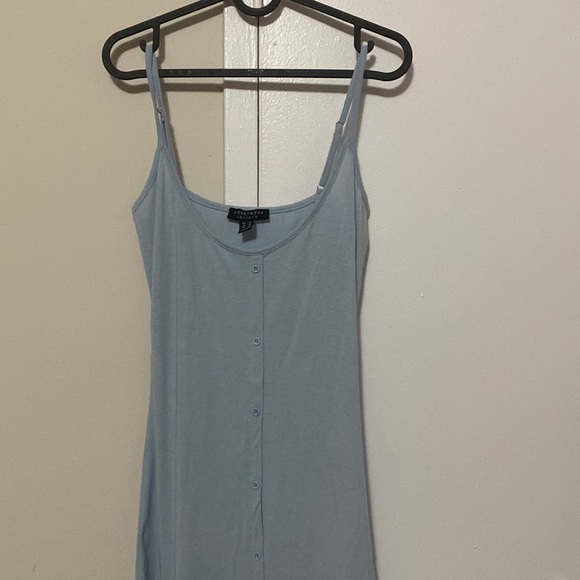 NWT pink and blue maxi dress with slit in front - Picture 5 of 6